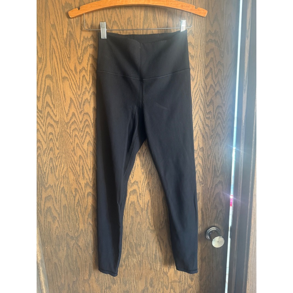 Athleta Elation Rib Tight Black High Waisted Ribbed Leggings Womens‎ Small
